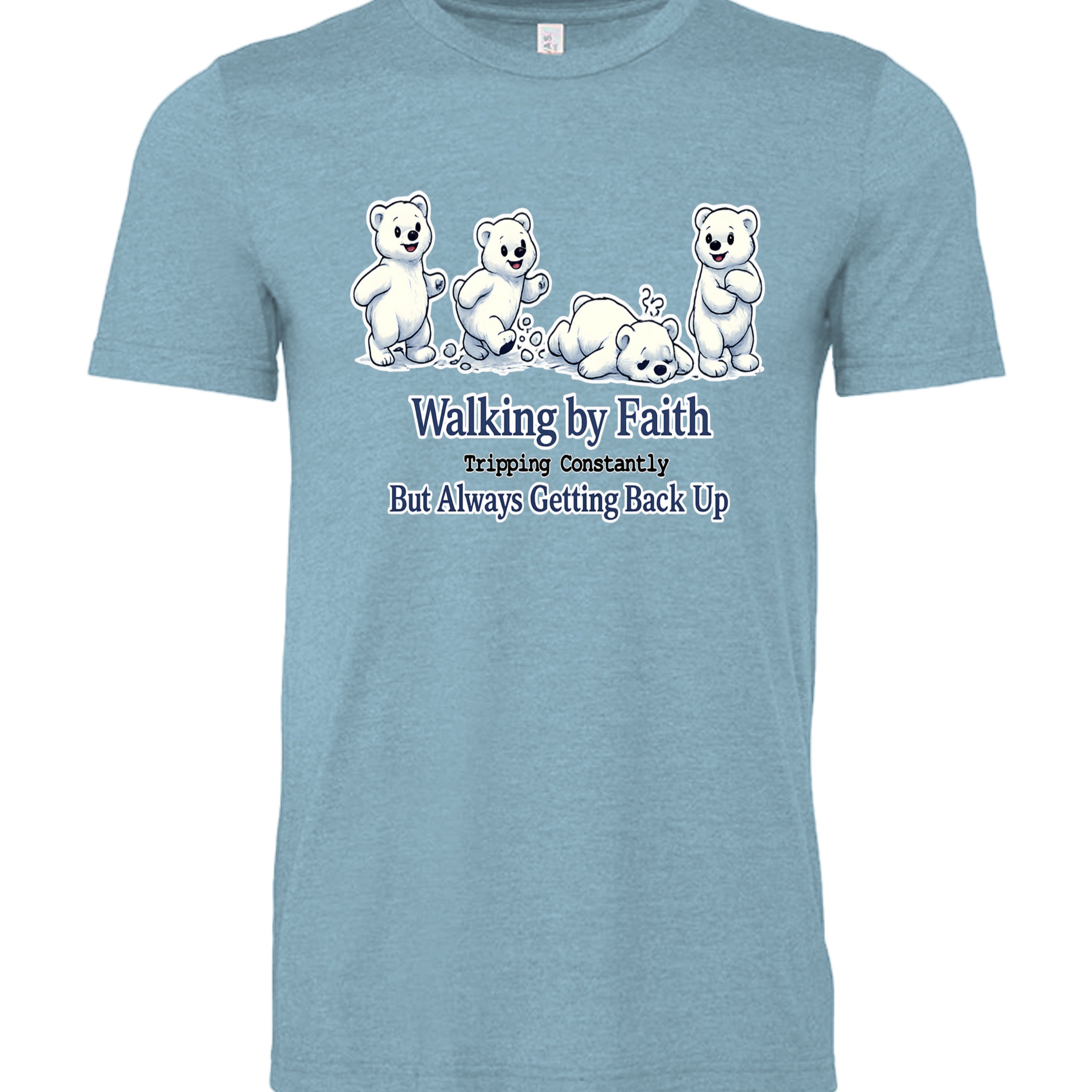 Heather Baby Blue - 3001CVC - FRONT