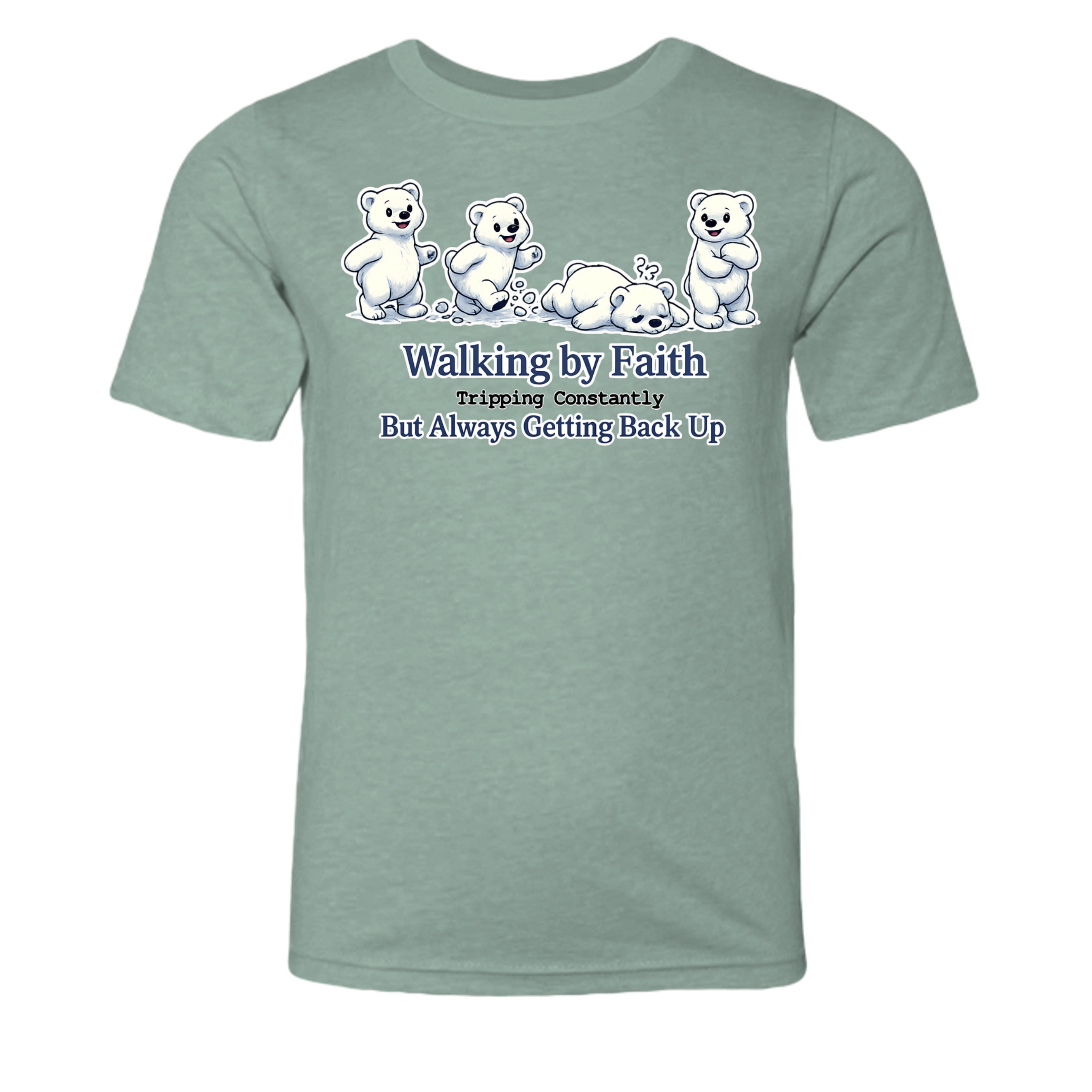 Heather Dusty Blue - 3001YCVC - FRONT